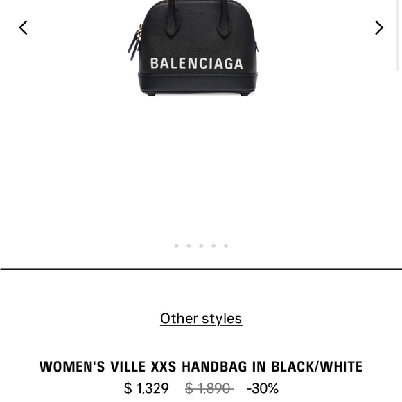 WOMEN'S VILLE XXS HANDBAG IN BLACK/WHITE - Picture 7 of 7